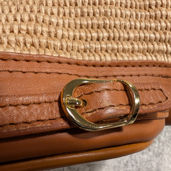 Italian Made Valentina Genuine Leather Brown and Tan Women's Crossbody Bag - Picture 6 of 12